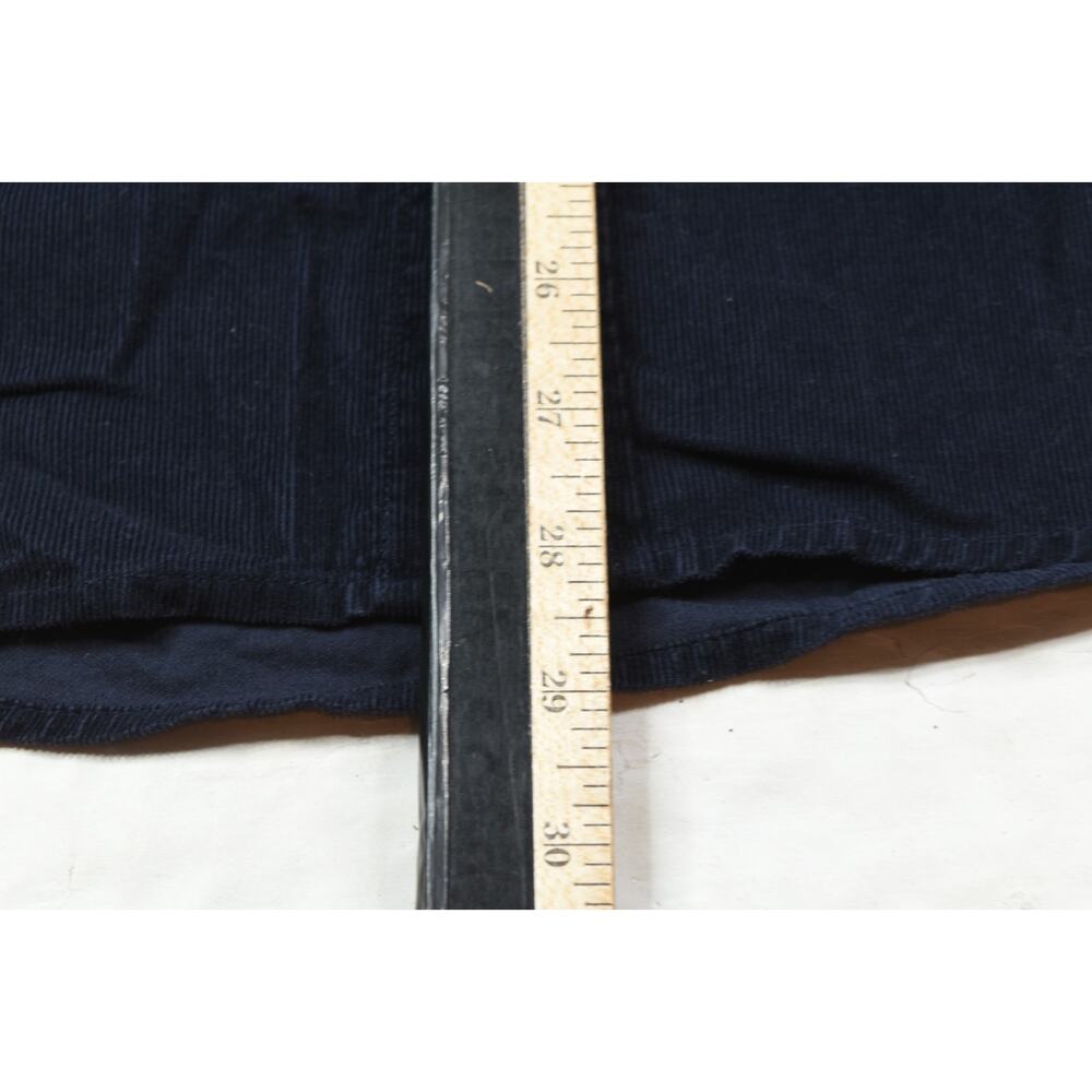 Levis Corduroy Peal Snap Western Shirt Mens Medium Blue Long Sleeve Stretch - Picture 10 of 12